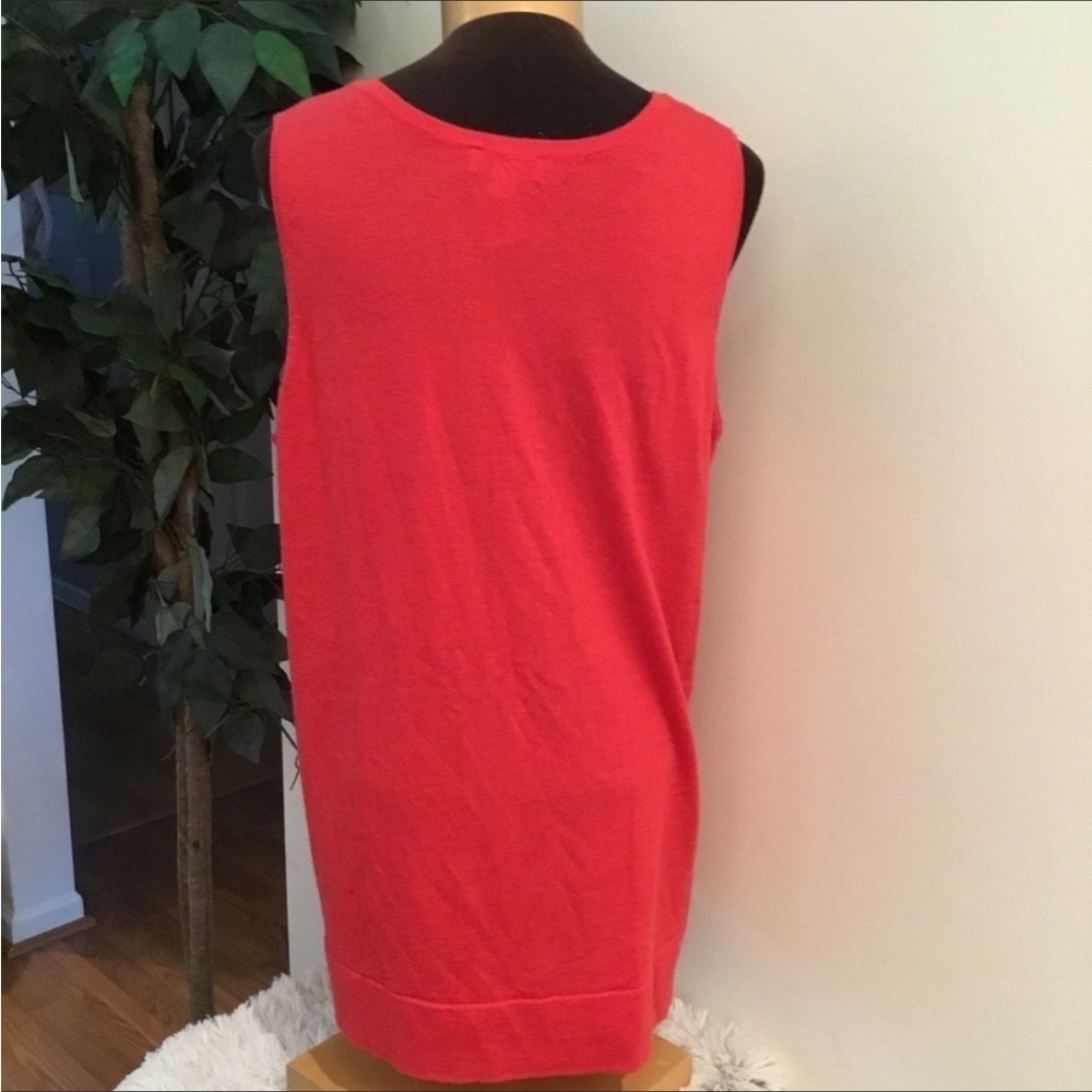 SUSAN Graver Tank Top Woman’s 1X v neck lighter weight ribbed pinkish re… - Picture 3 of 8